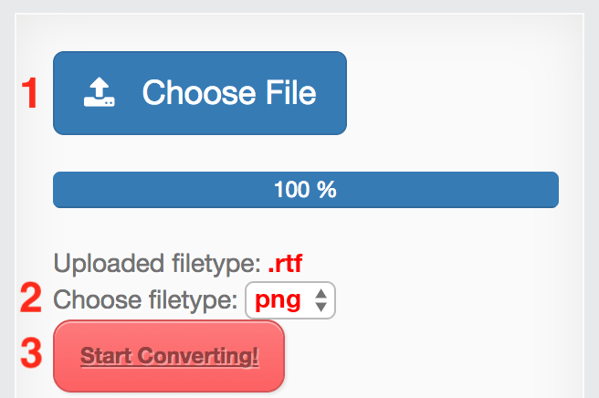 How to convert RTF files online to PNG